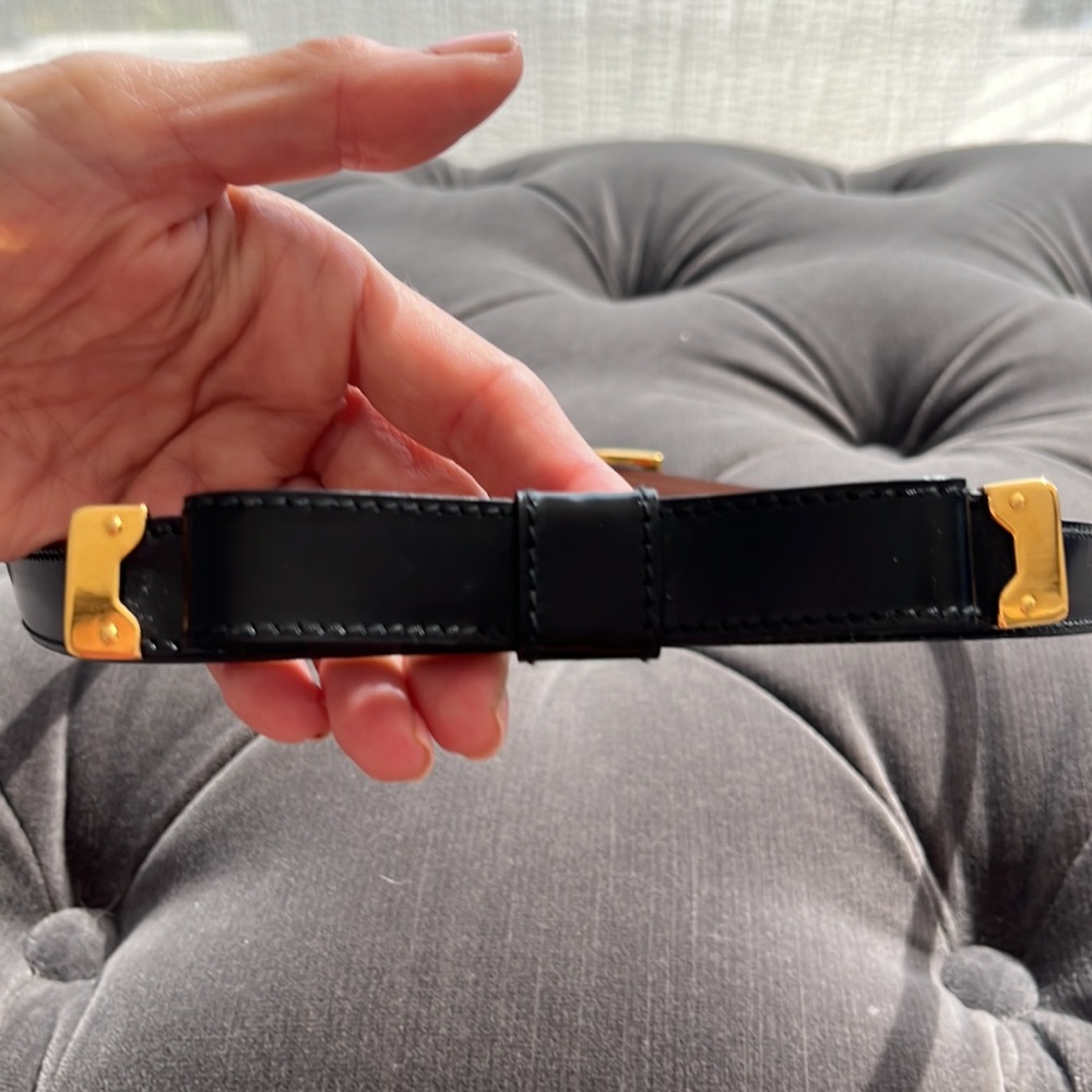 SALE ! Prada Black and Gold Bow Belt- rarely worn.